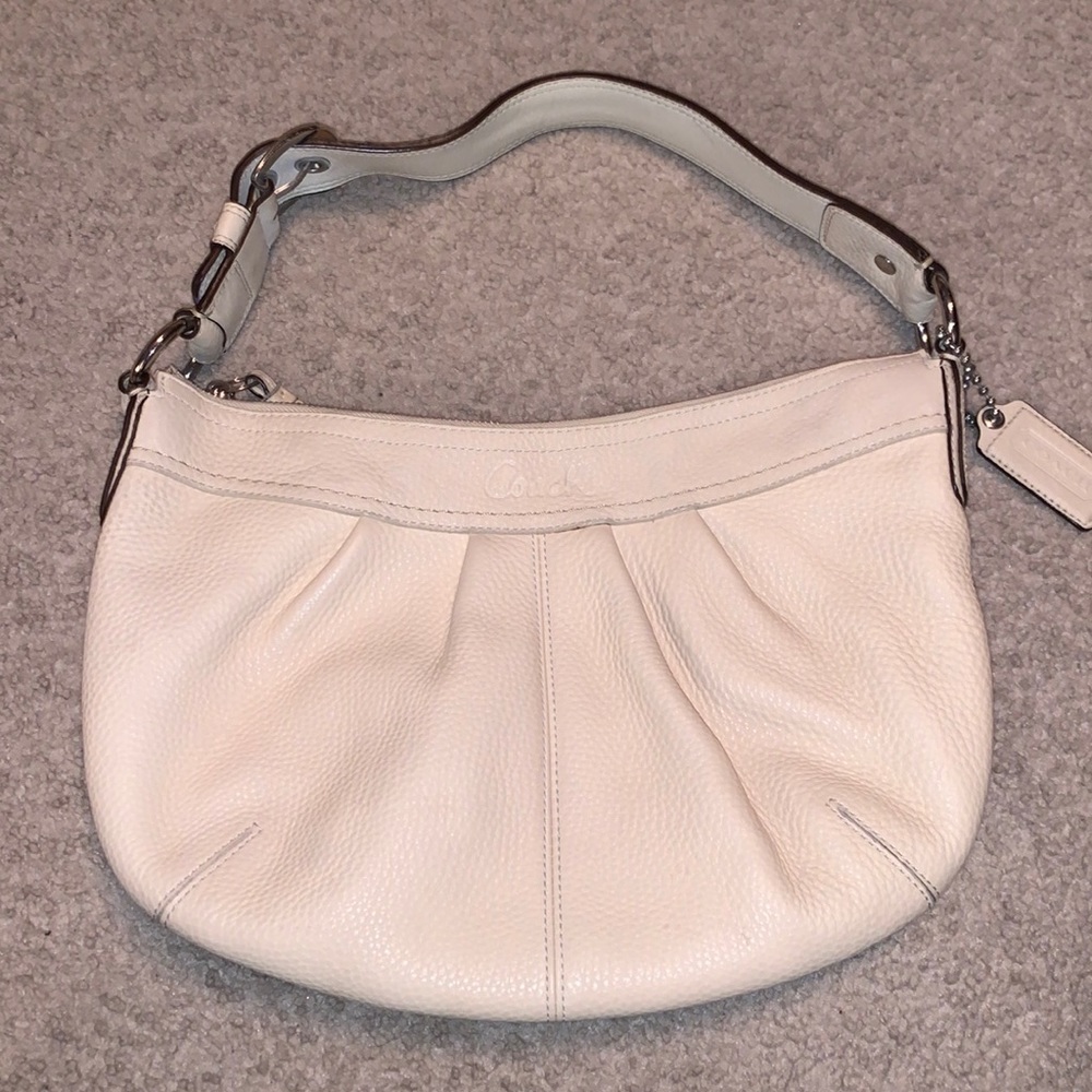 Coach cream tote bag